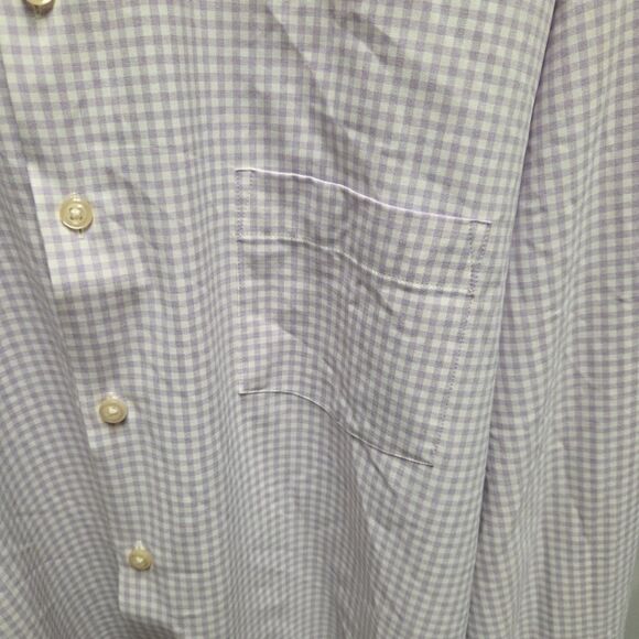 Peter Millar Summer Comfort Purple Performance Gingham Button Down Shirt Size XL - Picture 3 of 10